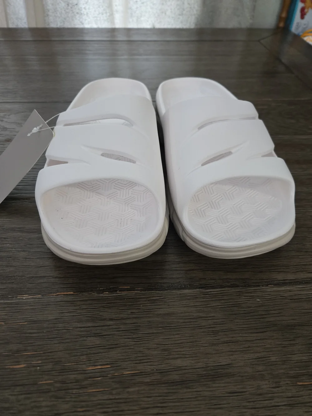 Avia Women's Two Tone Slide Recovery Sandals White Comfortable Shoes Multi Sizes